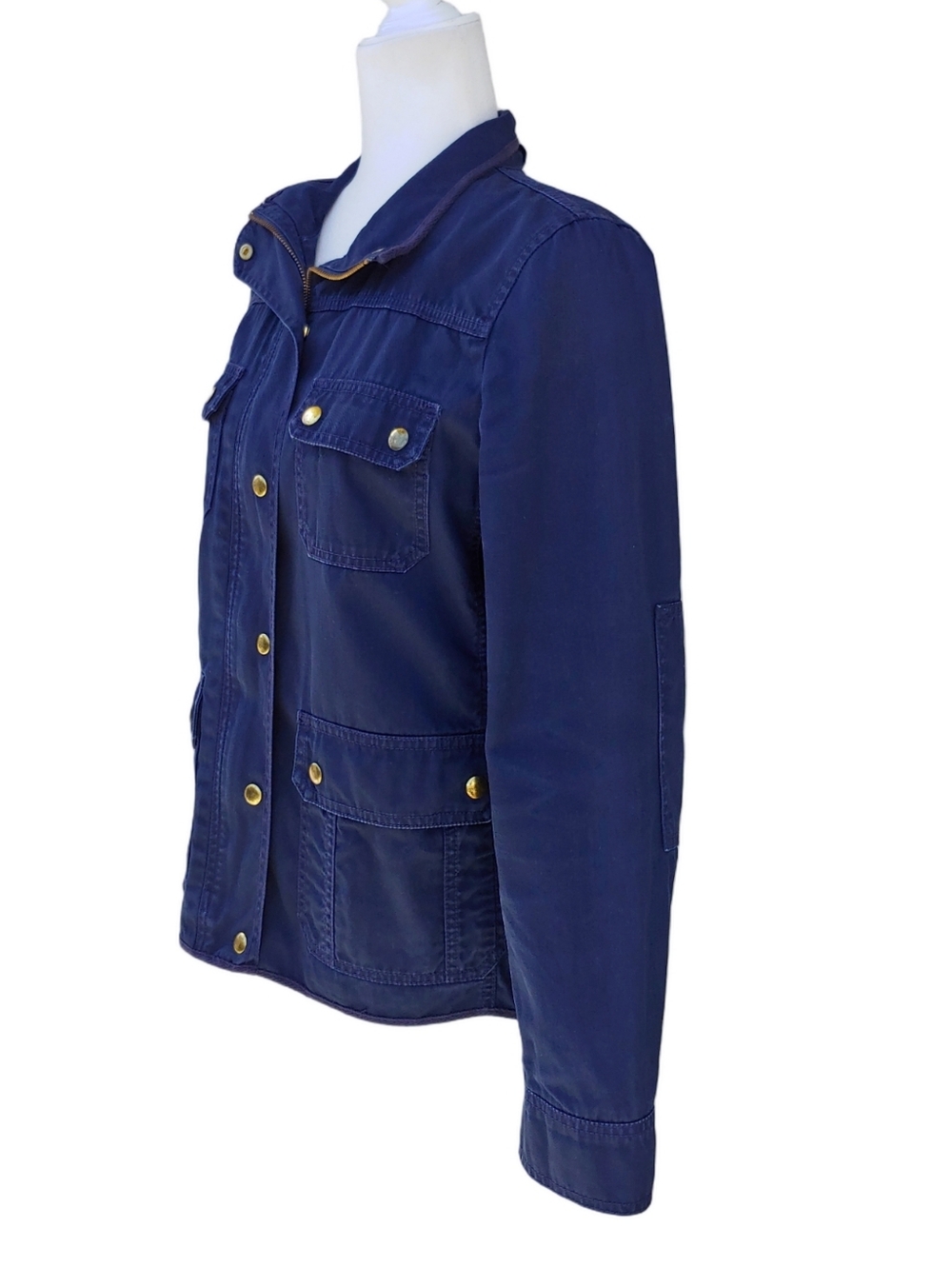 J. Crew Relaxed Field Boyfriend Jacket with Gold Hardware Navy Women's Small - Picture 7 of 16